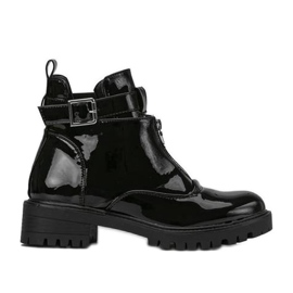 Bottines Fossa vernies noires le noir