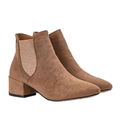 Bottines Ana kaki sur un poteau beige brun
