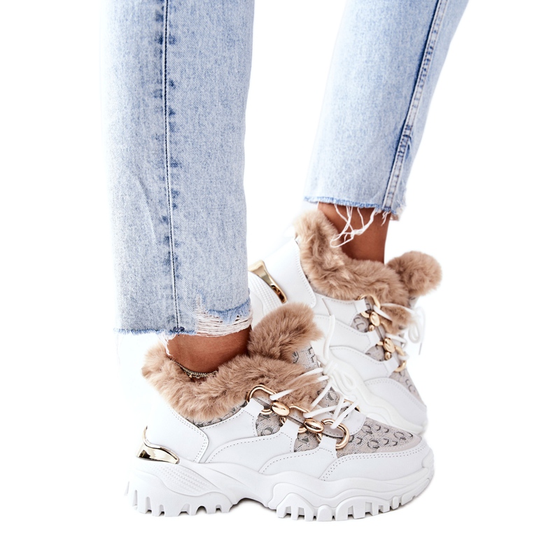 Chaussures de sport isolées pour femmes White Heart Beats blanche