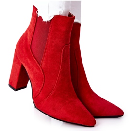 PG1 Bottes En Daim Pour Femmes Sur Un Talon Rouge Kastren