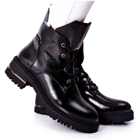 Bottes Chaudes Laquées Sergio Leone Noir TR744 le noir