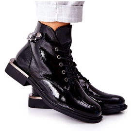 Bottes Chaudes Laquées Sergio Leone Noir BT405