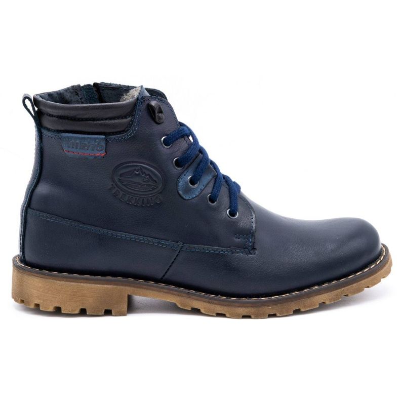 Olivier Bottes d'hiver en cuir 754 bleu marine