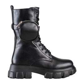 Bestelle Bottes à la mode avec une poche le noir
