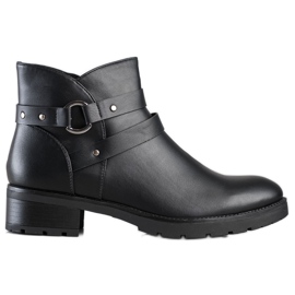 Clowse Bottes décontractées avec une ceinture décorative le noir