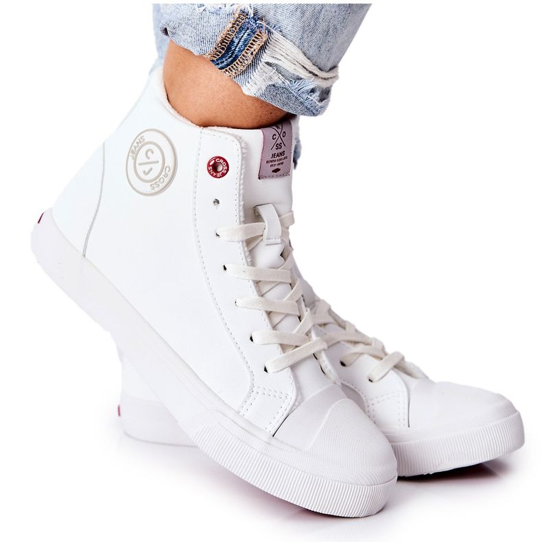 Baskets Femme Cross Jeans High Blanc II2R4010C blanche