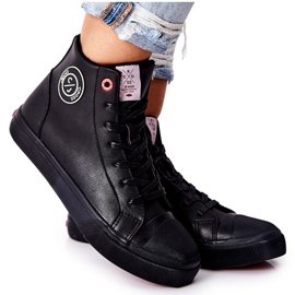 Baskets Isolées Pour Femmes Cross Jeans High Noir II2R4009C le noir