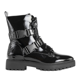 Boots femme vernies noires Ferland