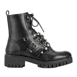 Chaussures de randonnée femme noires à chaînes Faubert le noir