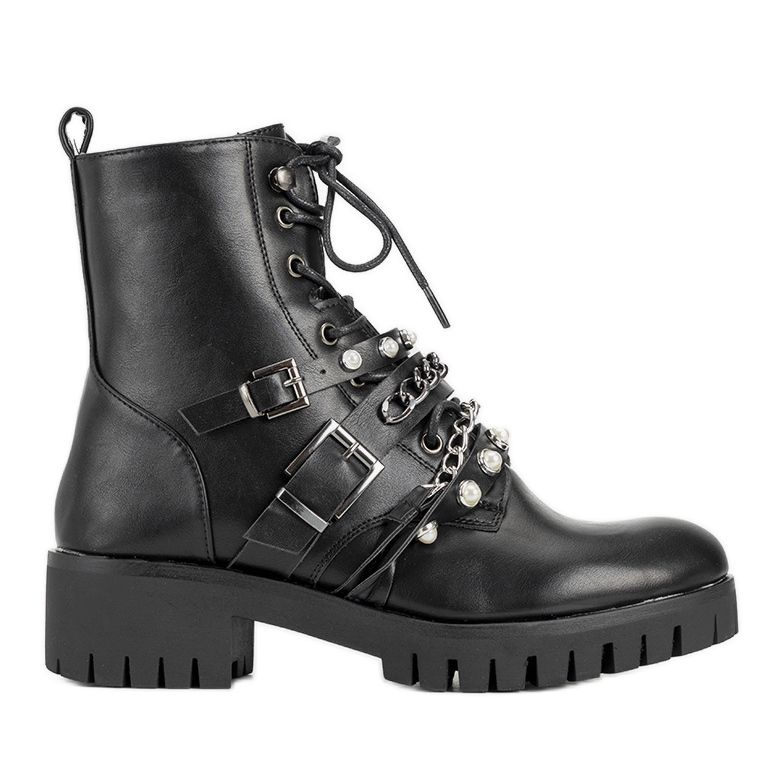 Chaussures de randonnée femme noires à chaînes Faubert le noir