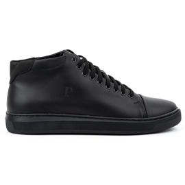 Polbut Chaussures en cuir pour hommes 2110sw noir le noir
