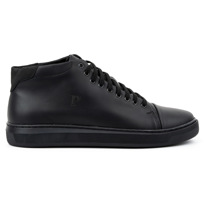 Polbut Chaussures en cuir pour hommes 2110sw noir le noir