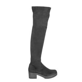 Bottes noires sur un poteau bas Roma