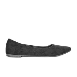 Ballerines noires au nez en amande Olivia