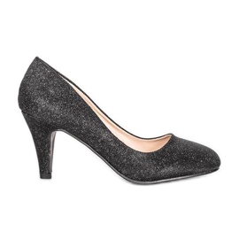 Escarpins noirs sur un talon aiguille Daisy le noir