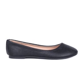 Ballerines Lili noires embossées le noir