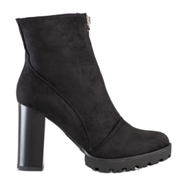 Cm Paris Bottes en daim élégantes le noir