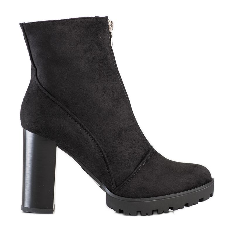 Cm Paris Bottes en daim élégantes le noir