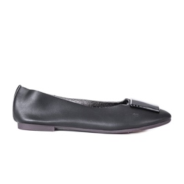 Ballerines noires avec tige Brook douce le noir