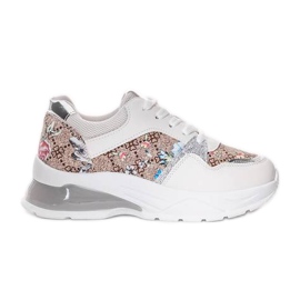 Chaussures de sport blanches pour femmes de Tia multicolore Chaussures de sport blanches pour femmes de Tia multicolore