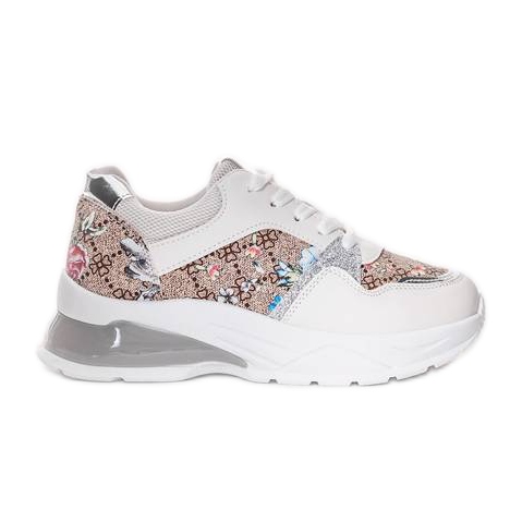 Chaussures de sport blanches pour femmes de Tia multicolore Chaussures de sport blanches pour femmes de Tia multicolore