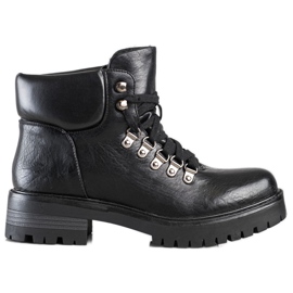 Ideal Shoes Bottes décontractées avec réchauffement noir