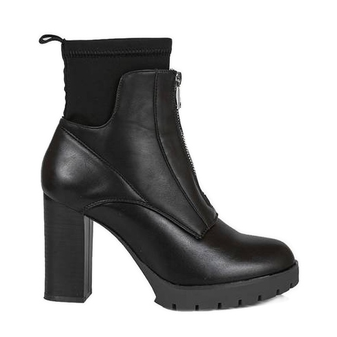 Bottines noires avec une fermeture éclair Rocko le noir