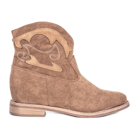 Bottines beiges Ana kaki