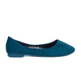 Ballerines de mer à bout en amande multicolore bleu