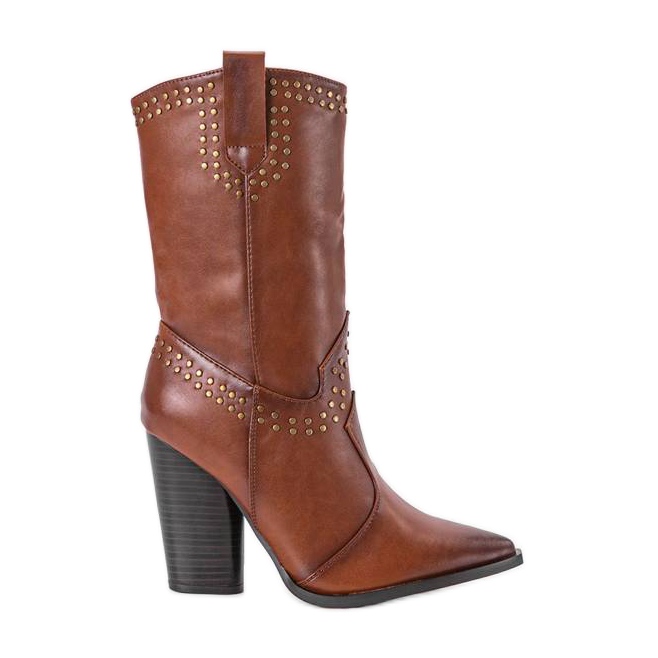 Bottes de cowboy marron avec tige Bora décorée brun Bottes de cowboy marron avec tige Bora décorée brun