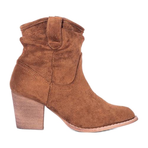 Bottines marron sur le poteau Léa brun