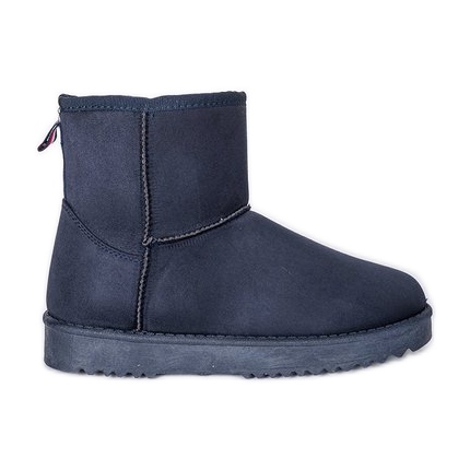 Bottes de neige à semelles plates bleu marine Emmie