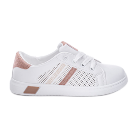 Baskets blanches pailletées roses Betsy's Baskets blanches pailletées roses Betsy's