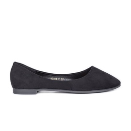 Ballerines noires à bout en amande le noir