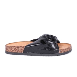Chaussons Cher noir brillant le noir