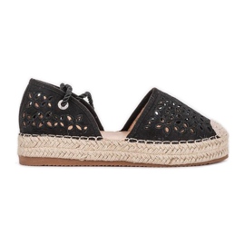 Espadrilles ajourées noires Peekaboo