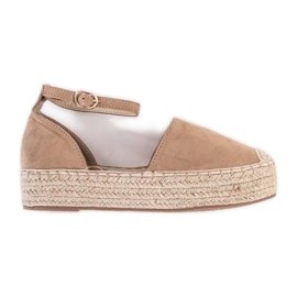 Espadrilles beiges sur la plateforme Summer