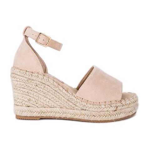 Espadrilles beiges sur la semelle compensée Holiday Vibes