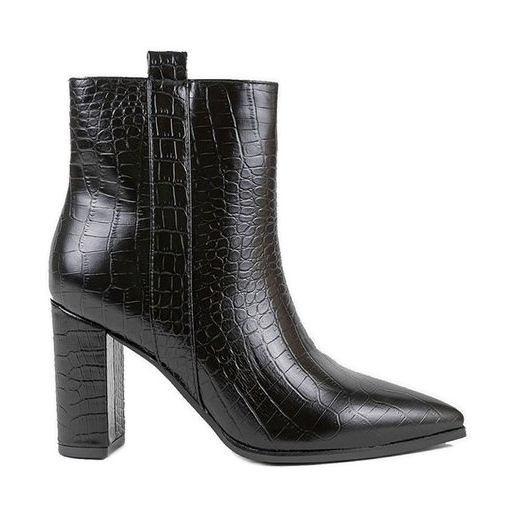 Bottines noires sur le poteau Zahara le noir