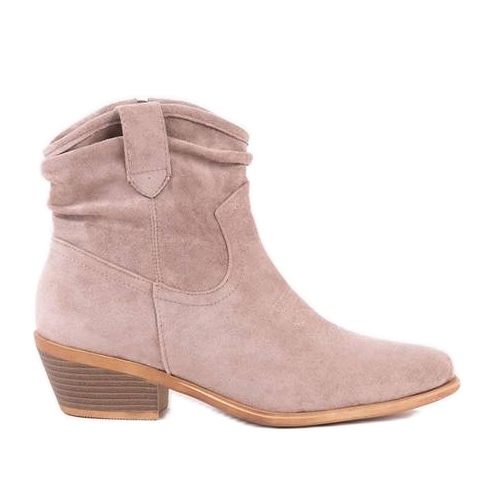 Bottes de cowboy gris-brun sur le poteau Bowi Bowi