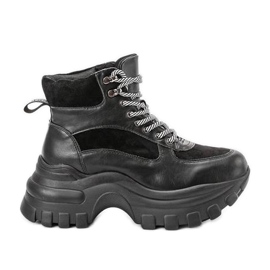 Baskets noires sur la plateforme Big City Girl le noir