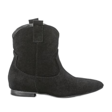 Bottines à talon plat Femina noires le noir