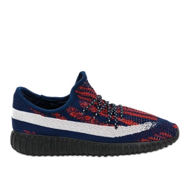 Chaussures de sport bleu marine A3737-4 rouge Chaussures de sport bleu marine A3737-4 rouge