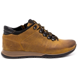 Olivier Chaussures homme bottines cuir 920MP rouge brun jaune