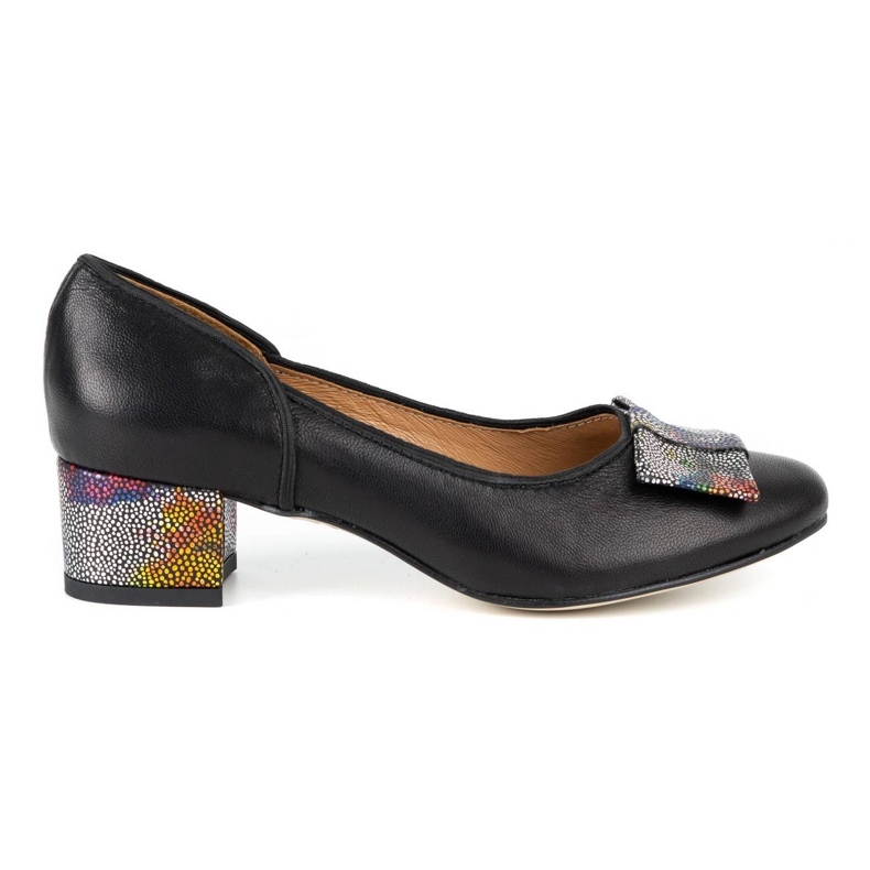 Olivier Chaussures pour femmes en cuir à talons hauts 2261 noir le noir