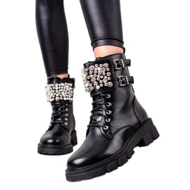 Seastar Travailleurs élégants avec des strass noir