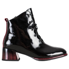 S. BARSKI Bottines à lacets à talons hauts par S.BARSKI noir