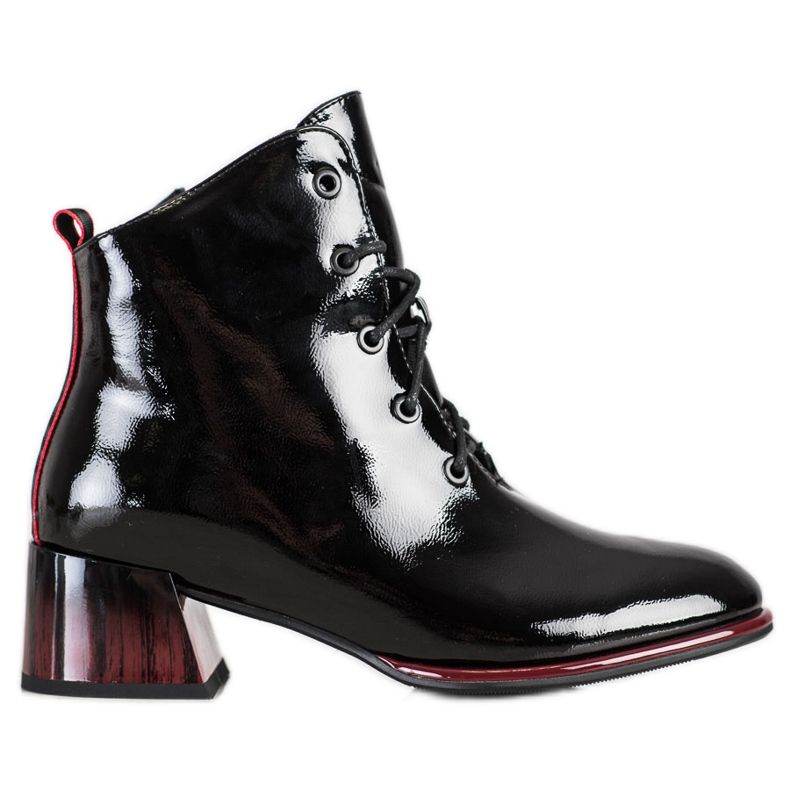 S. BARSKI Bottines à lacets à talons hauts par S.BARSKI le noir