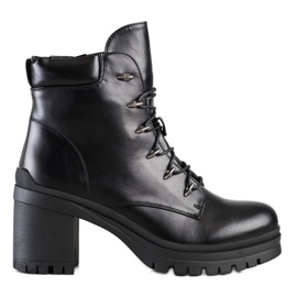 Filippo Bottes de travail à talons hauts le noir