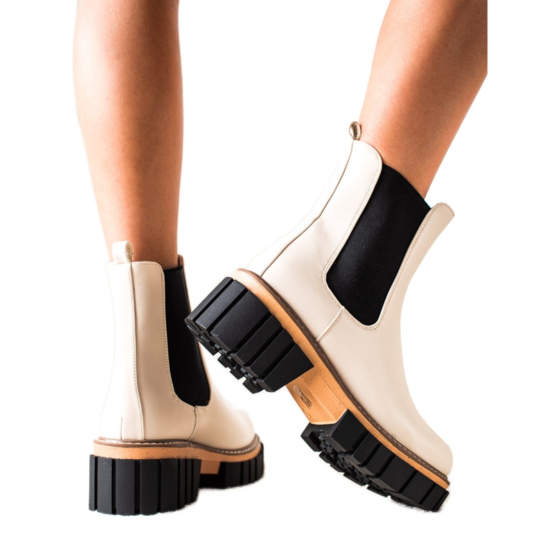 Seastar Bottines Chelsea sur la plateforme de mode beige le noir Seastar Bottines Chelsea sur la plateforme de mode beige le noir